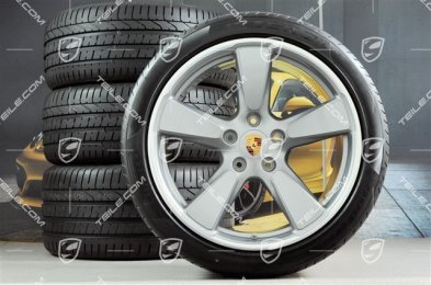 20" Sport Classic summer wheels set,GT-Silber metalic,  rims 9,5J x 20 ET65 + 11,5 x 20 ET63 + NEW Michelin summer tyres 255/40 ZR20 + 295/35 ZR20, without TPM