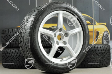 18" Boxster koła zimowe komplet, 8J x 18 ET57 + 9J x 18 ET47 + opony zimowe Dunlop 235/45 R18 + 265/45 R18, z czujnikami ciśnienia RDK