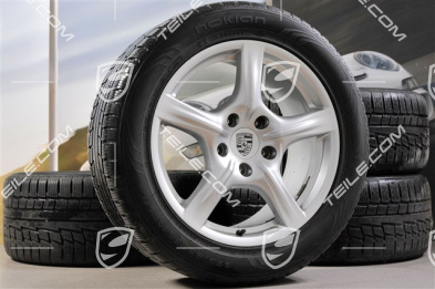 18-inch Panamera winter wheel set, 8J x 18 ET 59 + 9J x 18 ET 53 + NEW Nokian winter tyres 245/50 R18 + 275/45 R18, DOT/prod.year 2013
