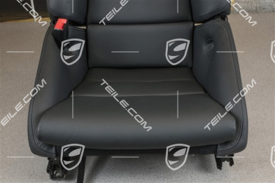 Bucket seat, collapsible, leather Black, L