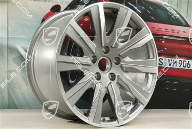 20" Taycan Tequipment Design Felgensatz, 9J x 20 ET54 + 11J x 20 ET60, platinsilber