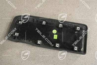 Armlehne/ Mittelkonsole, Deckel / Blende, Alcantara mit geprägtem „PORSCHE“ Schriftzug, Schwarz