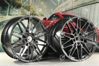 22-Zoll-Felgensatz Macan RS Spyder Design, 9J x 22 ET29 + 11J x 22 ET47, Vesuvgrau