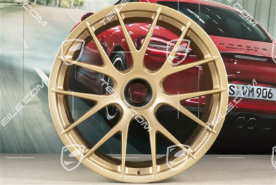 20"+21" GT2RS/GT3RS Magnesium zestaw/komplet felg, felgi 9,5 J x 20 ET50 + 12,5 J x 21 ET48, Aurum satynowy półmat