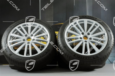 20-inch Panamera Design summer wheel set, rims 9,5J x 20 ET71 + 11,5J x 20 ET68 + Michelin summer tires 275/40 ZR20 + 315/35 ZR20, with TPM