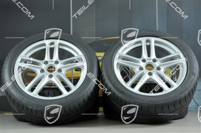19-inch Panamera Turbo summer wheel set, front 9J x 19 ET60 + rear 10J x 19 ET61 + tyres 255/45 ZR19 + 285/40 ZR19, with TPM