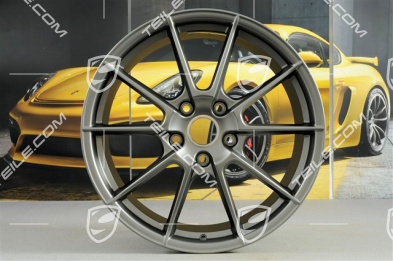 20-inch "Spyder" / "718 Sport" wheel rim set, rims 8,5J x 20 ET57 + 10,5J x 20 ET47, Platinum satin mat