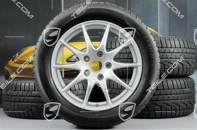 18-inch Panamera S winter wheel set, 8J x 18 ET 59 + 9J x 18 ET 53 + tyres 245/50 R18 + 275/45 R18, TPM