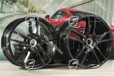 20-inch Cayenne Sport wheel rim set, 10,5J x 20 ET55 + 9J x 20 ET50, black high gloss