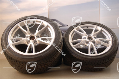 18-inch Carrera IV wheel set, wheels 8J x 18 ET57 + 11J x 18 ET51 + NEW tyres 235/40 R18 + 295/35 R18