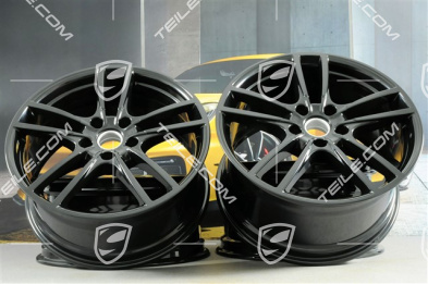 20" komplet felg Cayenne Sport, 10,5J x 20 ET64 + 9J x 20 ET50, czarny wysoki połysk