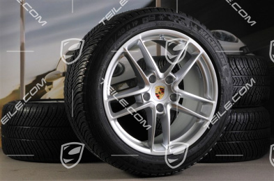 19" Panamera TURBO II koła zimowe, komplet, felgi 9J x 19 ET 60 + 10J x 19 ET61 + opony Michelin Pilot Alpine 3, 255/45 R19+285/40 R19, bez RDK