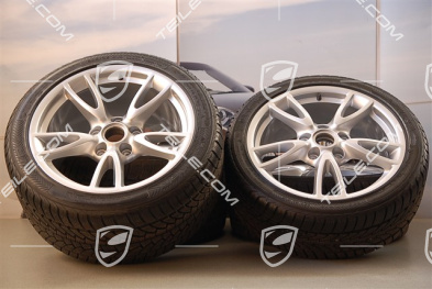 18-inch Carrera IV wheel set, wheels 8J x 18 ET57 + 11J x 18 ET51 + NEW tyres 235/40 R18 + 295/35 R18