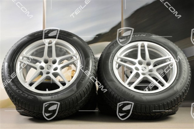18-inch "Macan S" Winter wheel set, rims 8J x 18 ET21 + 9J x 18 ET21 + NEW Pirelli winter tyres 235/60 ZR 18 + 255/55 ZR 18, with TPMS