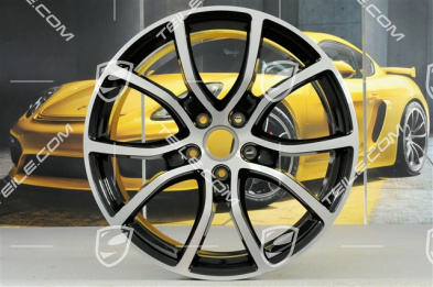 21" Felgensatz Cayenne ExclusiveDesign, 11J x 21 ET58 + 9,5J x 21 ET46, Tiefschwarz Metallic