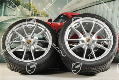 20" Sommerräder Satz Carrera S III, 8,5J x 20 ET51 + 11J x 20 ET52 + Pirelli Sommerreifen 245/35 ZR20 + 305/30 ZR20, mit RDK-Sensoren