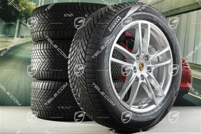 20" koła zimowe Cayenne Sport, komplet, felgi 9J x 20 ET50 + 10,5J x 20 ET55 + NOWE opony zimowe 255/55 R20 + 295/45 R20, z czujnikami ciśnienia