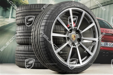 20-inch Carrera Classic summer wheels set, rims 8J x 20 ET57 + 10J x 20 ET45 + GoodYear summer tires 235/35 ZR20 + 265/35 ZR20, with TPMS