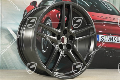 20" komplet felg "Macan Turbo", 9J x 20 ET26 + 10J x 20 ET19, CMS, czarny półmat
