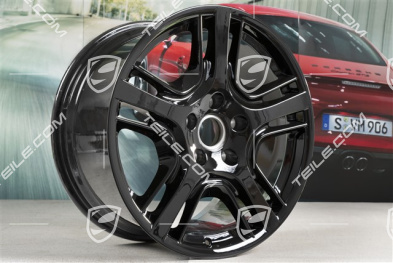19" Komplet felg Panamera Design, 10J x 19 ET61 + 9J x 19 ET60, czarny wysoki połysk