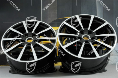 20-inch wheel rim set Carrera Classic, 8J x 20 ET57 + 10J x 20 ET45, black high gloss