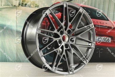 22" komplet felg Macan RS Spyder Design, 9J x 22 ET29 + 11J x 22 ET47, vesuvio grey