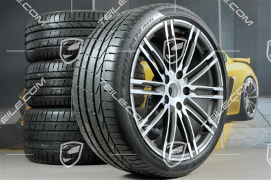 20" Sommerräder Satz, Turbo III, Felgen 8,5J x 20 ET57 + 10J x 20 ET50 + NEUE Pirelli PZero Sommerreifen 235/35 ZR20 + 265/35ZR20, mit RDK-Sensoren