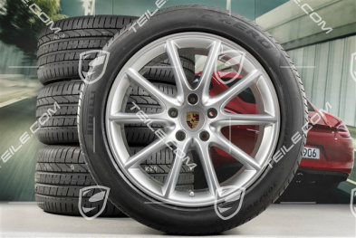 20-inch Cayenne Design summer wheel set, rims 9J x 20 ET50 + 10,5J x 20 ET64 + Pirelli summer tyres 275/45 R20 + 305/40 R20, with TPMS