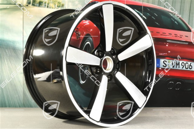 20+21-inch wheel rim set Turbo Exclusive Design, rims: front 9,5J x 20 ET44 + hinten 12J x 21 ET70, black high gloss