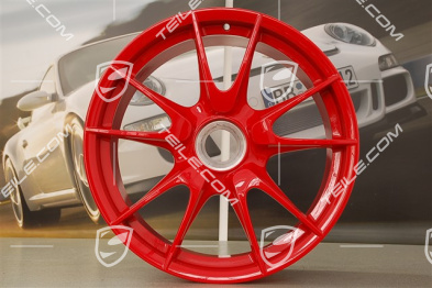 19" Komplet felg GT3RS II 4.0 / GT2RS, Czerwień Indyjska, przód  9J x 19 ET47+ tył 12J x 19 ET48