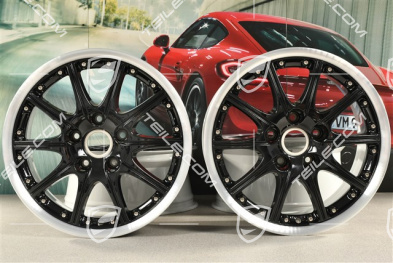 18" Felgensatz GT3 SportDesign (2-teilig), 7,5J x 18 ET50 + 9J x 18 ET52, Felgensternen in Schwarz Hochglanz