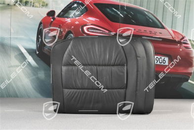 Notsitzrückenlehne, Raffleder, schwarz, Cabrio, R