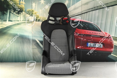 Schalensitz GT3RS / GT2RS, Carbon, Leder, Schwarz, ohne Schinen, L