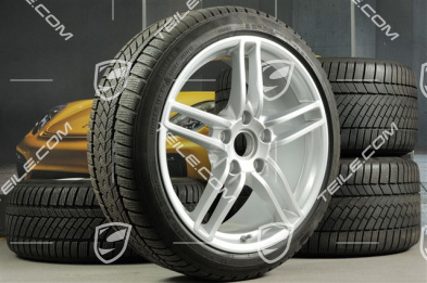 19" Komplet kół zimowych Carrera, 8,5J x 19 ET54 + 11J x 19 ET69 + NOWE opony zimowe Continental 235/40 R19 + 285/35 R19, z czujnikami ciśnienia RDK
