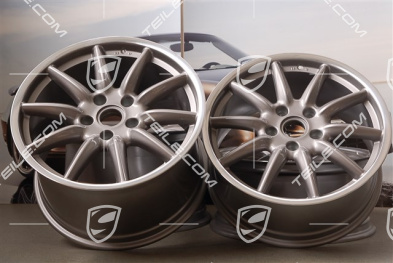 19" Komplet felg Carrera Sport, 8,5J x 19 ET55 + 11,5J x 19 ET67, GT Silver