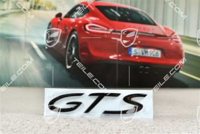 Emblemat / napis "GTS" czarny połysk