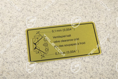 Klebeschild, Ventilspiel