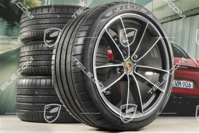 20"+21" koła letnie, komplet Carrera Classic, felgi 8,5J x 20 ET53 + 11,5J x 21 ET67 + NOWE opony letnie Pirelli 245/35 R20 + 305/30 R21, z czujnikami ciśnienia