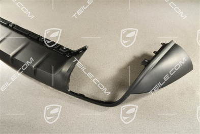 Rear bumper, lower cover / diffuser, without Tow ball, Black matte