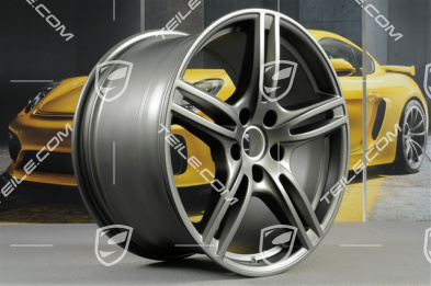 20" Felgensatz Panamera Turbo, 9,5J x 20 ET71 + 11,5J x 20 ET68, in Platinum Seidenmatt