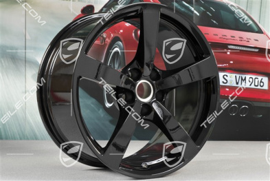 18" Felge Macan, 9J x 18 ET21, in schwarz hochglanz