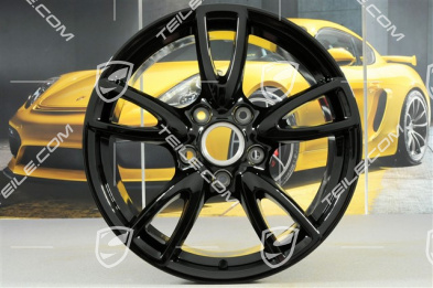 18-inch Carrera IV wheel set, 8J x 18 ET57 + 10,5J x 18 ET60, C2 / C2S, black high gloss