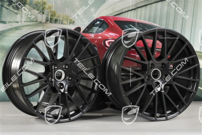 21" Komplet felg RS Spyder, 11J x 21 ET49 + 9,5J x 21 ET46, do Cayenne Coupé, czarny satynowy półmat