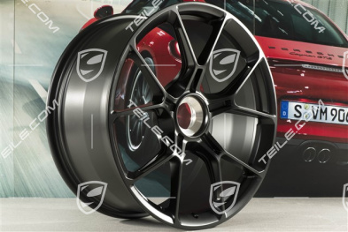20"+21" GT3 komplet felg, 9,5J x 20 ET46 + 12J x 21 ET45, czarny satynowy półmat