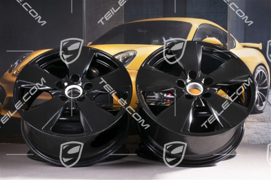 19" Cayenne Felgensatz, 8,5J x 19 ET47 + 9,5J x 19 ET54, schwarz hochglanz