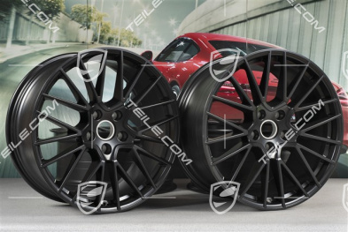 21" Felgensatz Cayenne RS Spyder, 11J x 21 ET58 + 9,5J x 21 ET46, schwarz seidenmatt