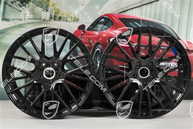21" Felgensatz Cayenne RS Spyder, 11J x 21 ET49 + 9,5J x 21 ET46, schwarz hochglanz, für den Cayenne Coupé