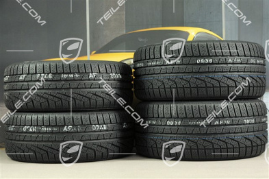 18" Boxster winter wheels set, rims 8J x 18 ET57 + 9,5J x 18 ET49, Pirelli Sottozero II winter tires 235/45 R18 + 265/45 R18