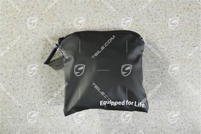 Lenkradhülle mit farbigem Porsche Wappen, Schwarz