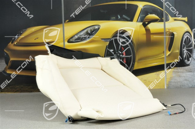 Cover for cushion, with heating, leather Cream, L